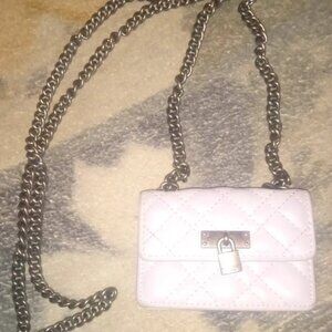 Kurt Geiger London Micro Brixton Quilted Faux Leather Crossbody Lilac